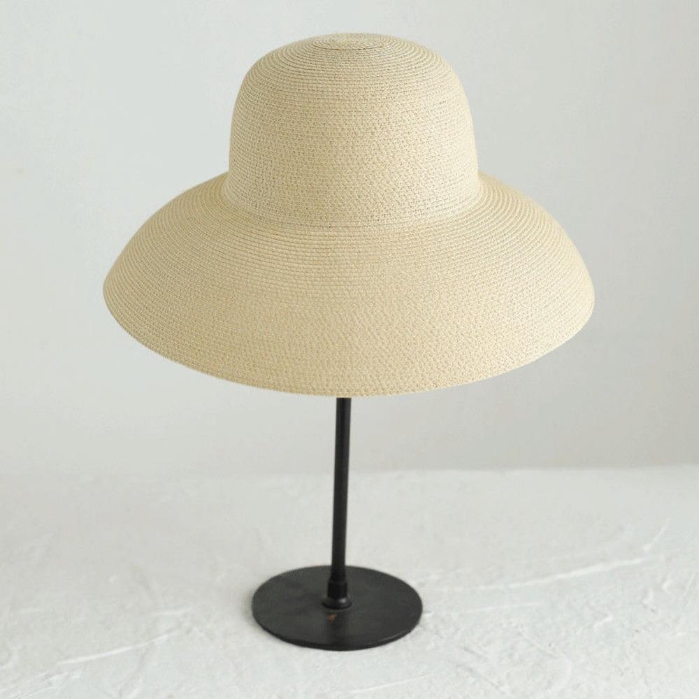 Boho Straw Hat Dome UV Protection Cap Casual Weave Hat  Travel