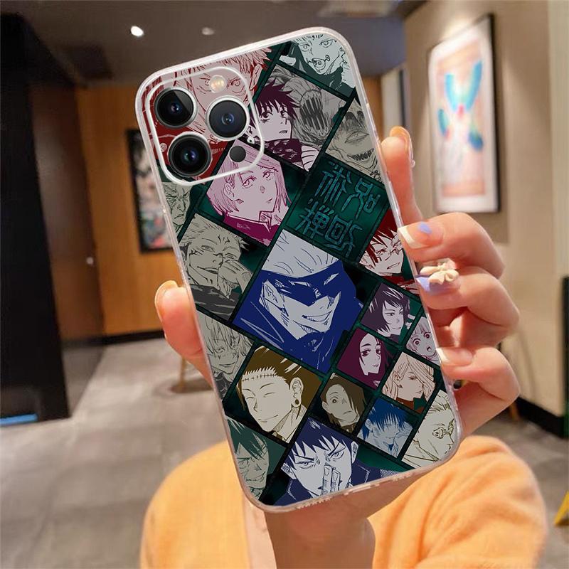 Phone Case For Iphone 17 Pro Max Air 16 15 14 13 Pro Max 15 16 Pro 15Plus Anime Jujutsu Kaisen Yuji Itadori Satoru Gojo