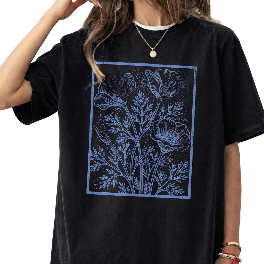 Vintage Wildflowers Graphic Tee, Comfort Colors Shirt, 90s Retro Style