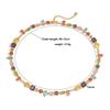 HECHENG, Colourful Zirconia Patchwork Irregular Graphic Design Bohemian Brass Bracelet Necklace Ladies Jewellery Gift 1 PCS