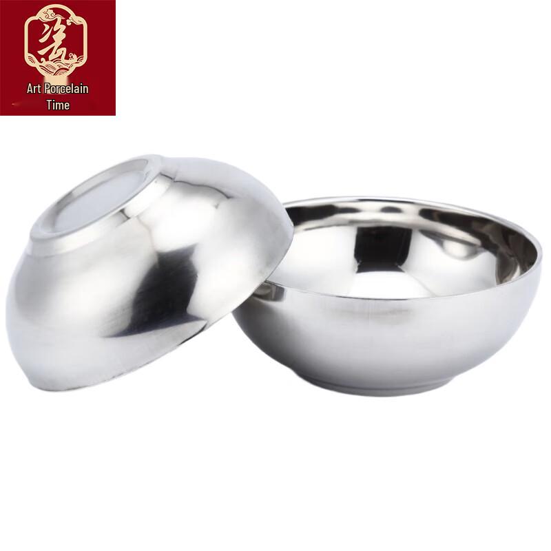 Yici Shiguang 304 Stainless Steel Double-Layer Insulated Soup Bowl