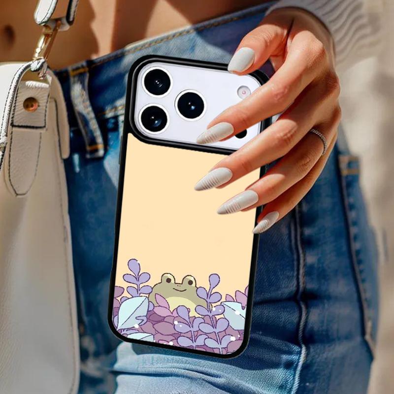 Animal Frog Phone Case For iPhone 17 Air 14 15 13 12 Max Cover For Apple 14 15 16 16e 11 Pro Max Plus Coque