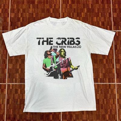 Kolekcja The Cribs Band Koszulka z krótkim rękawem Biała Wszystkie rozmiary BT1799 Koszulka Unisex