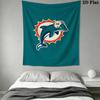 Miami Dolphins Wall Tapestry Aesthetic Wall Hanging Printed Fabric Blanket Decorative Tapestries for Bedroom Living Room Home Decor