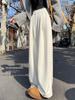 Women's Wide-Leg Glutinous Rice Pants - 2026 New Spring/Fall/Winter Plus Velvet Drape Wool Silk Blend Sweatpants