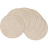 2/4Pcs Round Table Mat Woven Ramie Placemats Anti Slip Dining Table Mats Tableware Bowl Pads Drink Cup Coasters Kitchen Supplies