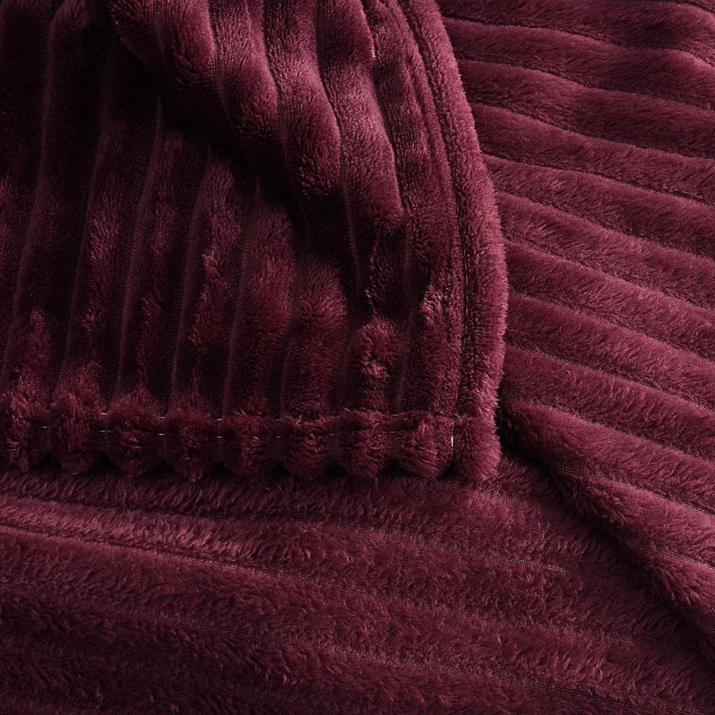Fleece Throw Blanket Striped Super Soft Flannel Blanket Solid Winter Bed Sofa Cover Bedspread Travel