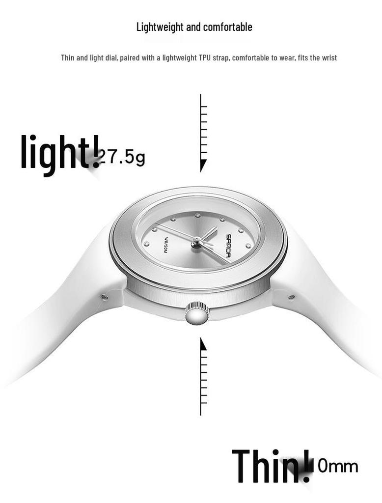 Sanda Trendy Waterproof Quartz Watch for Teens - Lightweight, Simple, Casual Wristwatch for Students