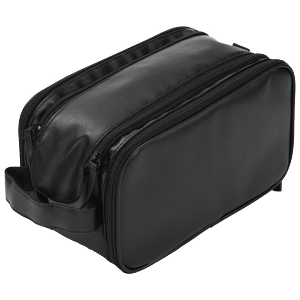

Мужская сумка-органайзер для туалетных принадлежностей, сумка для сухой и влажной косметики, косметичка, большая вместимость, винтажная сумка для стирки для деловых поездок чёрный