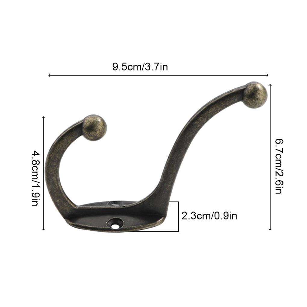 5 Pieces Clothes Hanger Wall Mounted Scarf Hat Hanging Storage Holder Keys Robe Hook Organizer Furnishing Shelf