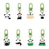 Cartoon Panda Keychain Acrylic Materials Set of 8 Lovely Designs Portable for Trendy Women Keys And Bags Decoration