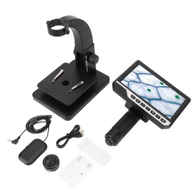 Digital Biological Microscope 500X 2000X Dual Lens 10 Adjustable LED Lights with 7inch 1080P 12MP