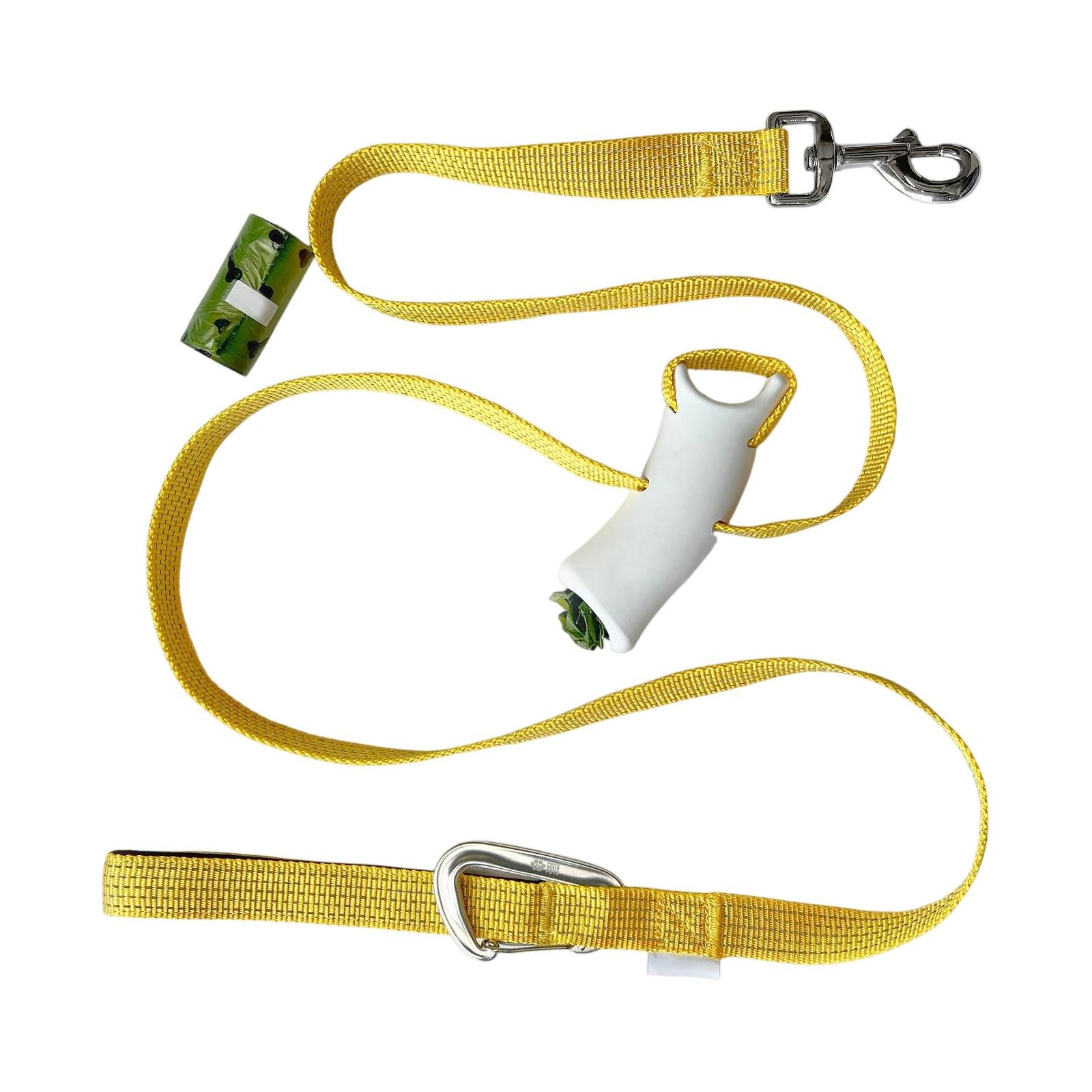 

Поводок для домашней собаки, регулируемая длина, для выгула и тренировки One Size жёлтый