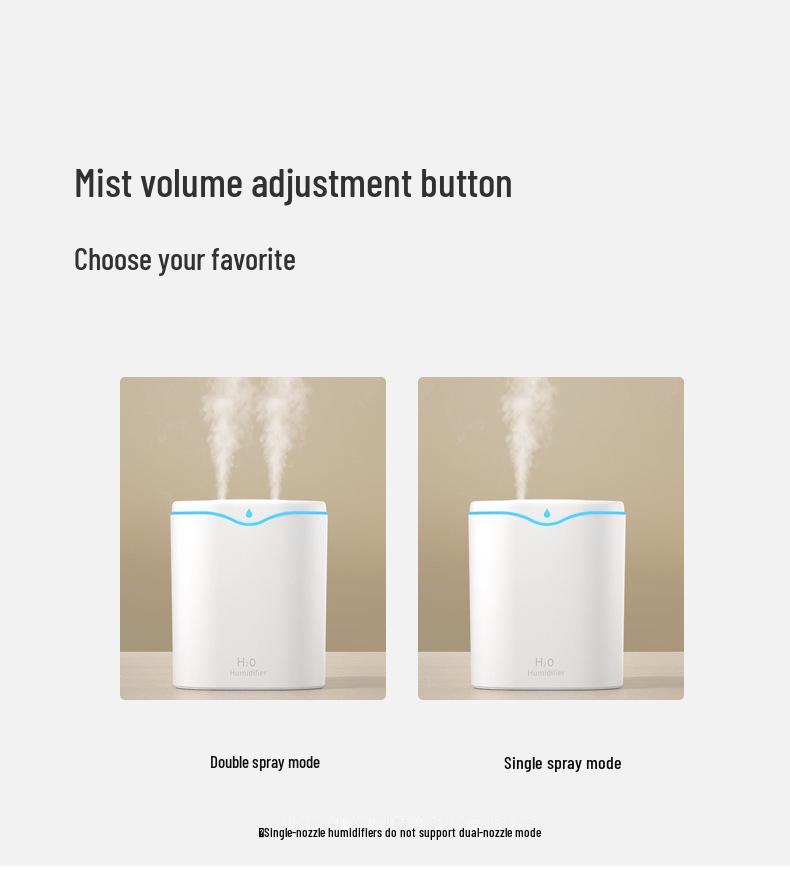 USB Dual Spray Silent Air Humidifier for Bedroom - Ideal for Pregnant Women & Babies