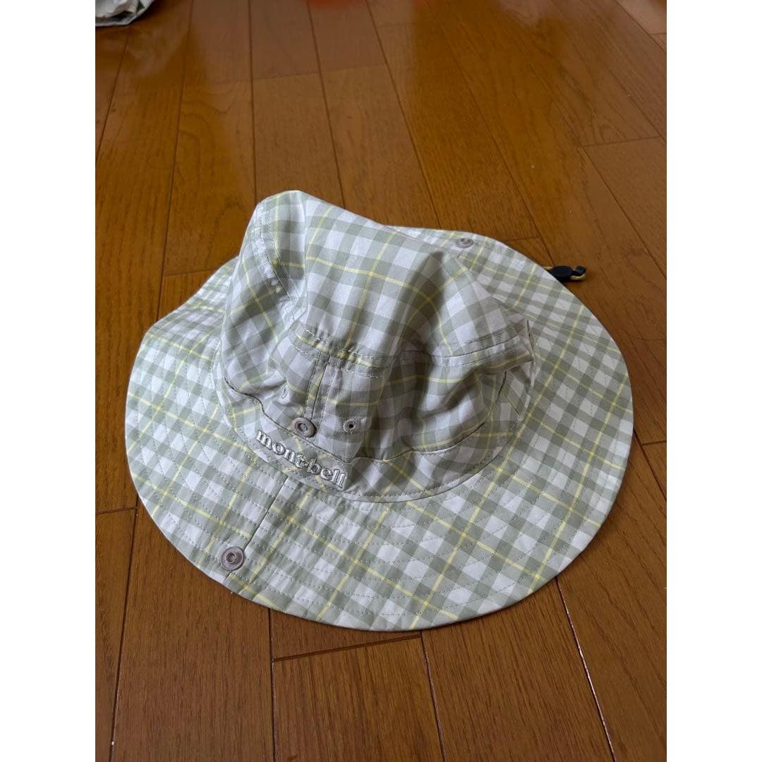 Used mont-bell outdoor hat M size plaid pattern