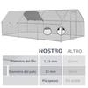 Waterproof Galvanized Metal Chicken Coop, Chicken Run with Door and Oxford Cover, 280x570x195cm