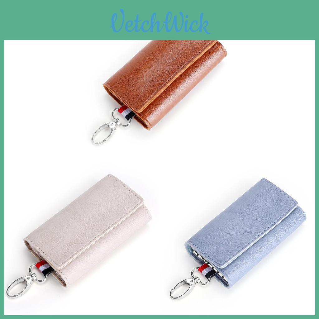 Minimalist Pu Leather Key Case With 3 Fold Design For Daily Use