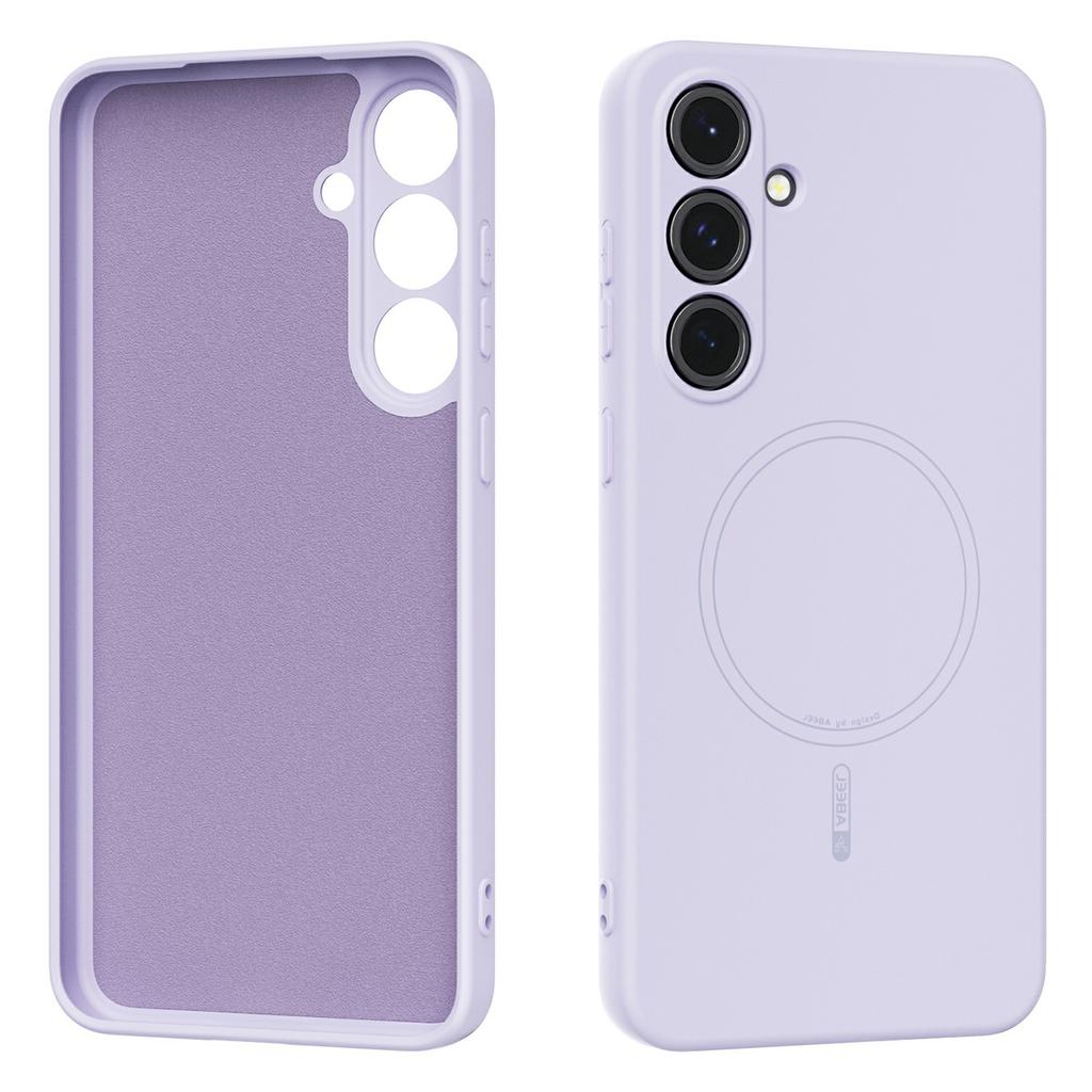 ABEEL For Samsung Galaxy S24+ Magnetic Case Skin Touch Liquid Silicone Phone Back Cover