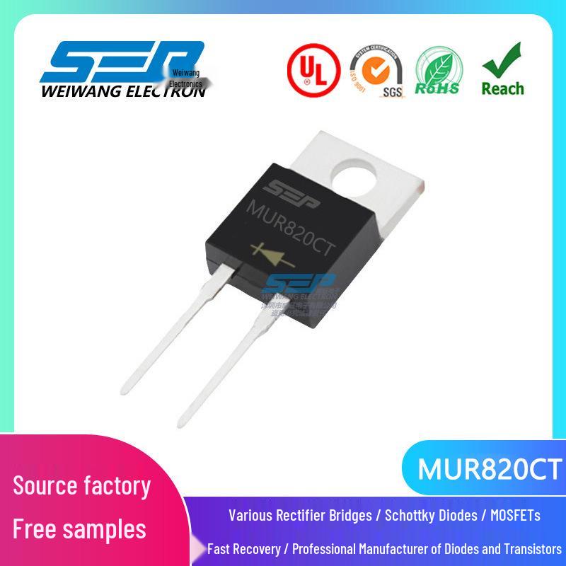 

SEP Ultra-Fast Rectifier Diode 8A 200V MUR820CT TO-220AC
