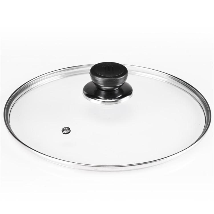 Tempered Glass Pot Lid for Wok, Soup Pot, Steamer, Frying Pan, Stainless Steel Electric Cookware, Induction Compatible