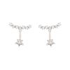 925 Sterling Silver Jewelry Fashion Crystal Star Stud Earrings For Women Romantic Brincos Pendientes Eh1288