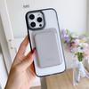 Magnetic Card Slot Clear Phone Case For iPhone 16 Pro Max 15 14 Pro 13 12 11 for Magsafe Shockproof Metal Lens Frame Protection Cover