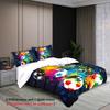 3-piece set, colorful football pattern printed duvet set, queen, king, double bed, party  funny and creative bedding set