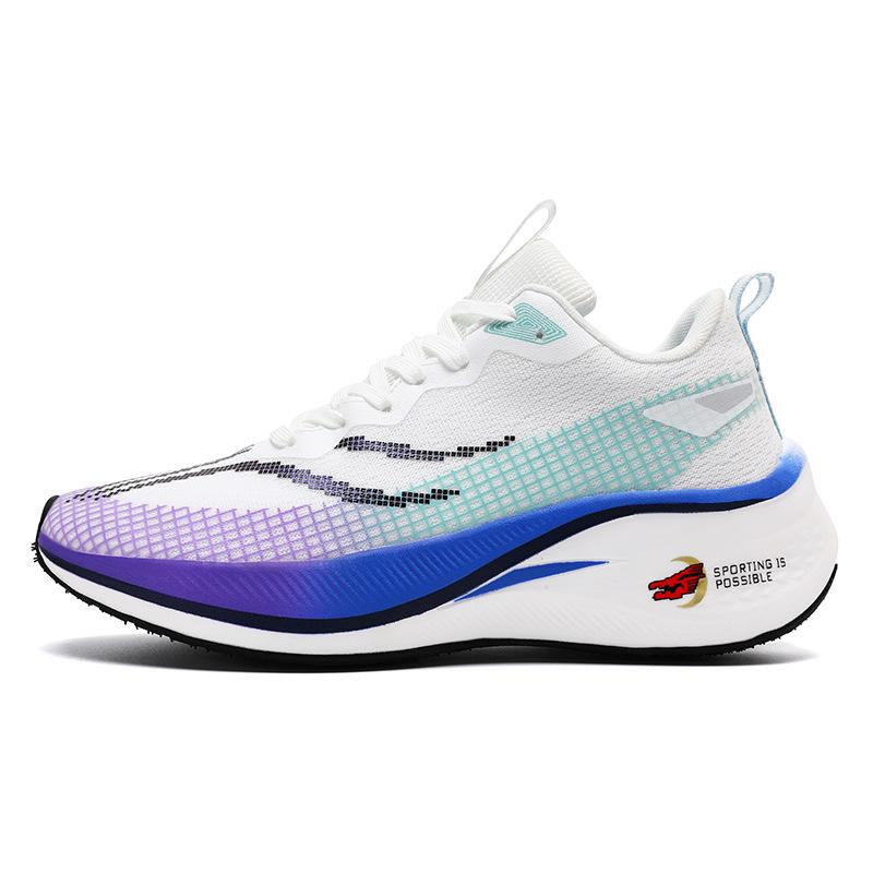 

Fashion Spring and Autumn men s new outdoor sports and leisure running shoes, color blocked couple style travel shoes, shining at night 36 синий