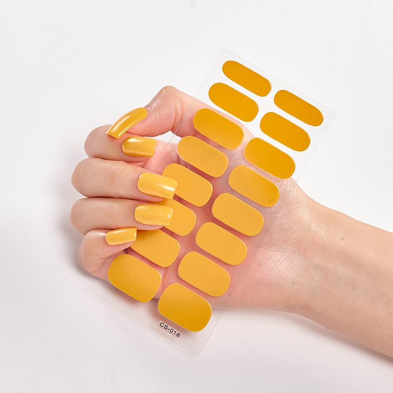 Sell Fast Gel Nail Stickers Soild Nail Gel Wraps Pure Long Lasting