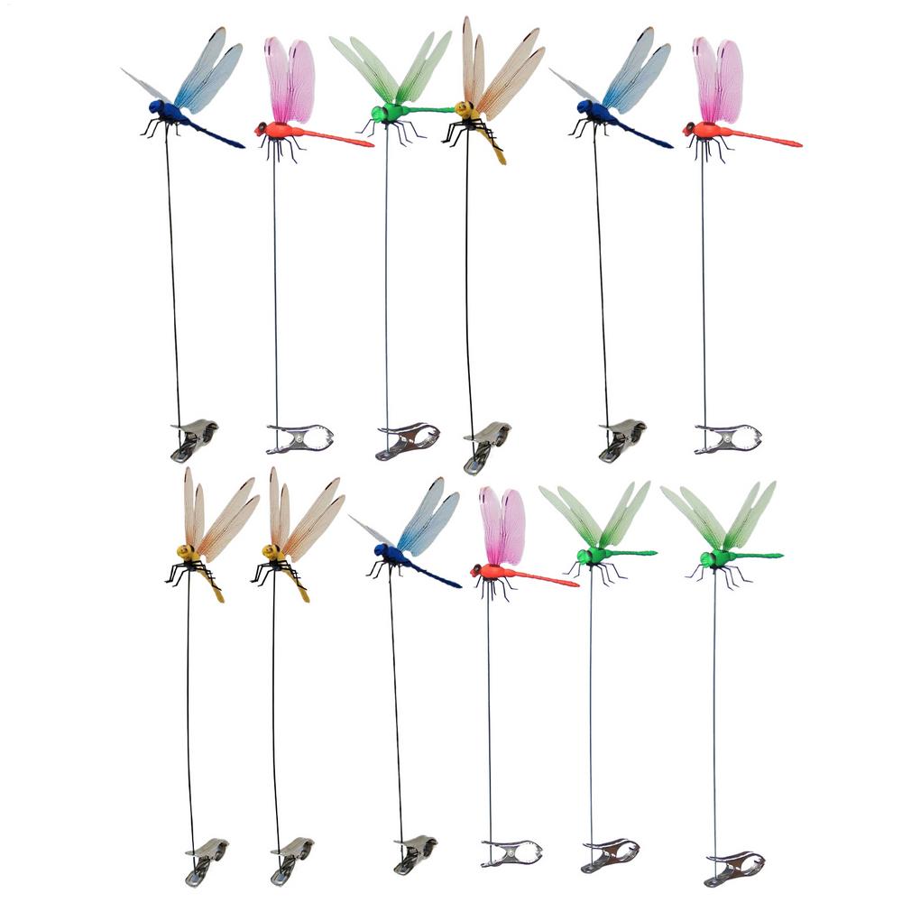 

Dragonflies To Keep Bird Away 12 Pieces 3D Fake Control Bird Scare Devices for Outdoor Yard Patio Farm Orchard Backyard Balcony