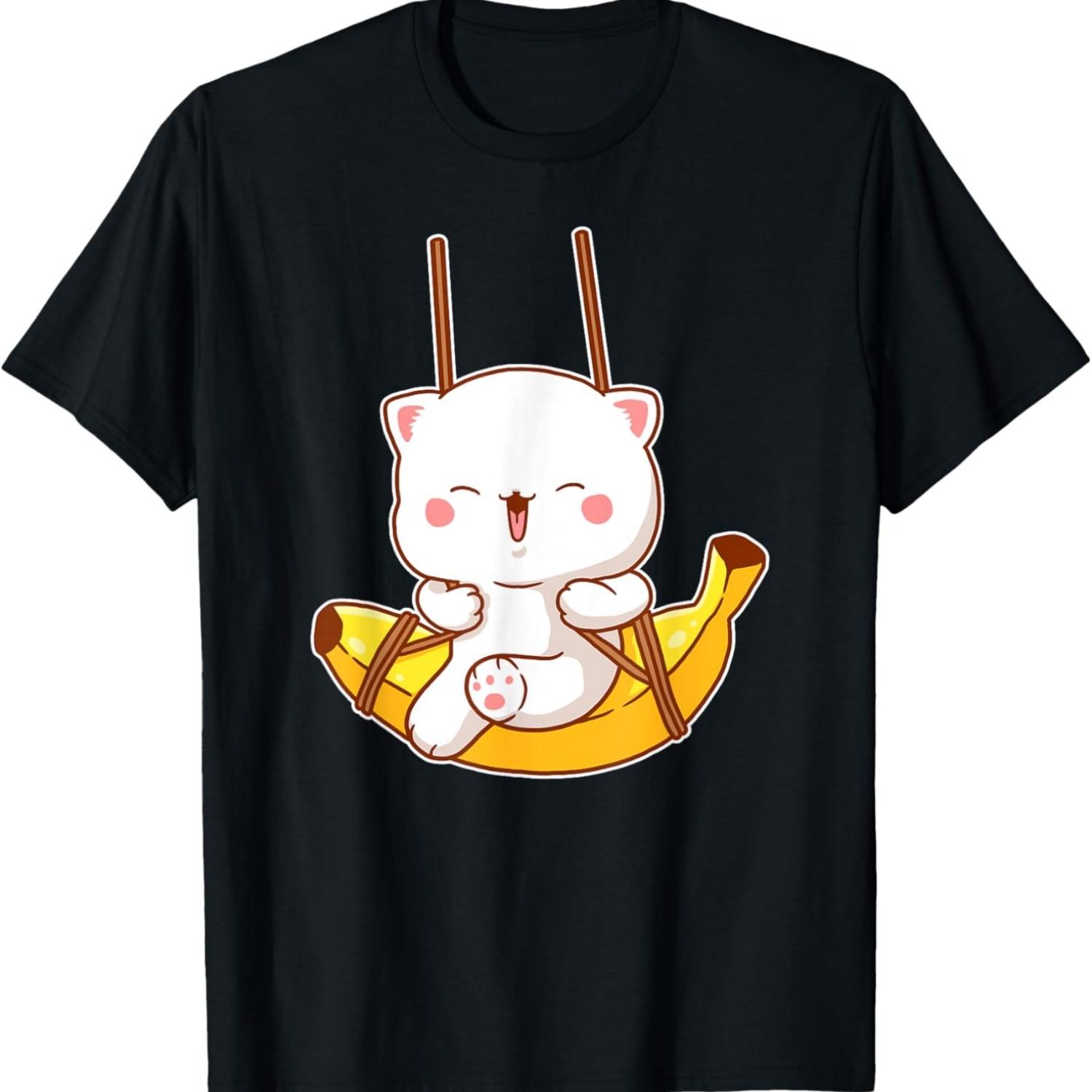 Banana Kitty Cat Lovers Cute Cat meme T-Shirt S