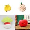 Charming Fruit Vegetable Plush Doll Keychain Set Attractive Bright Deluxe
