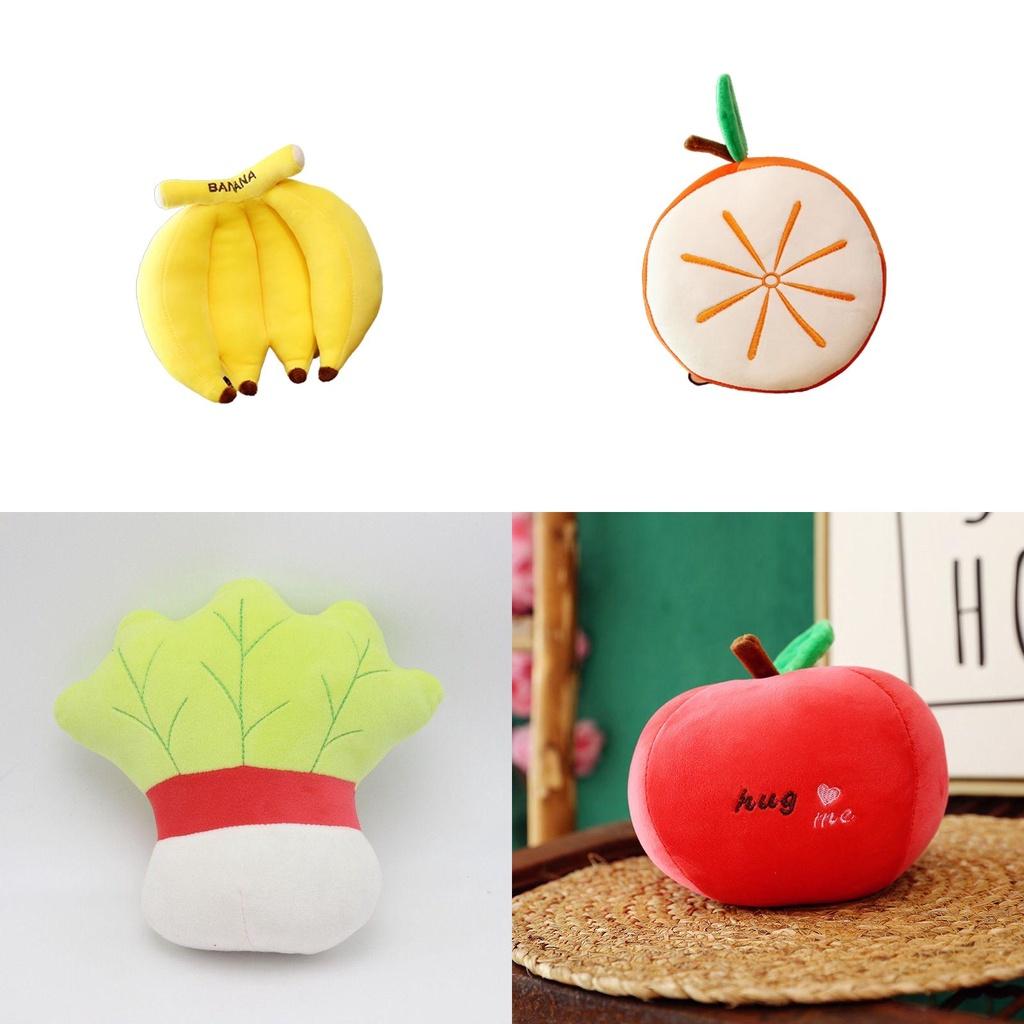 Charming Fruit Vegetable Plush Doll Keychain Set Attractive Bright Deluxe