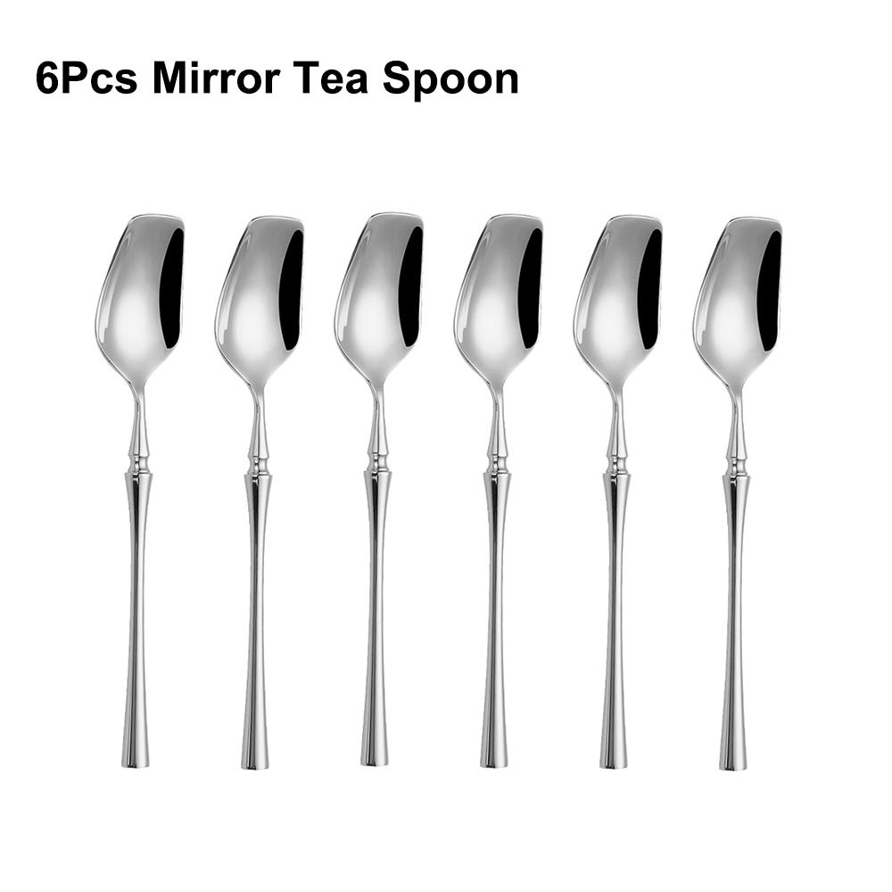 6/16/24Pcs Sliver Tableware Stainless Steel 304 Cutlery Matte Dinner Set Western Fork Spoon Mirror Flatware Dishwasher Safe