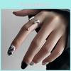 Fashionable 925 Sterling Silver Geometric Open Ring With Irregular Lava Design Perfect For Gifts