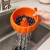 Kitchen Fruit Washing Bowl Halloween Swirl Bowl Ghost Center Berry Wash with 360 Degree Rotating Vortex Decor Spin Function PLA Strainer Basket for