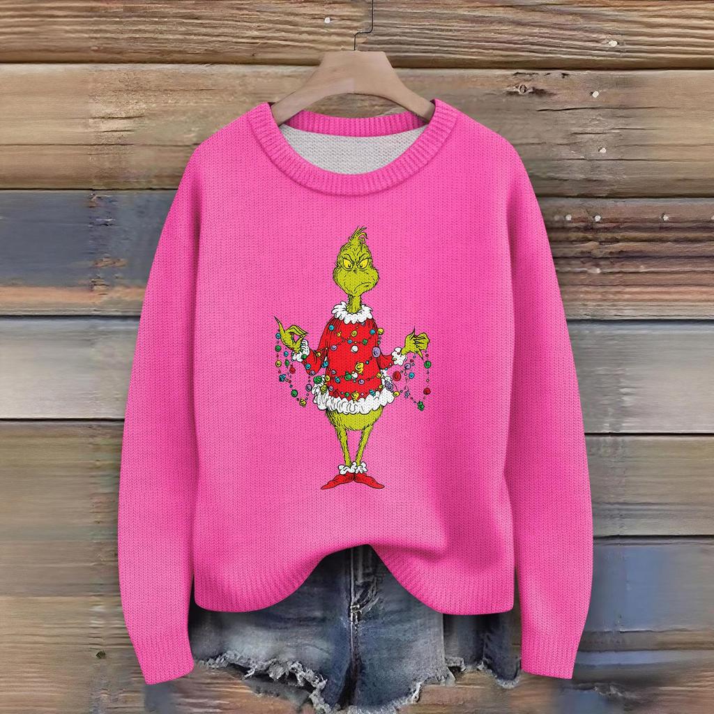 Women's Fashion Casual Long Sleeve Neck Sweater Pullover Top