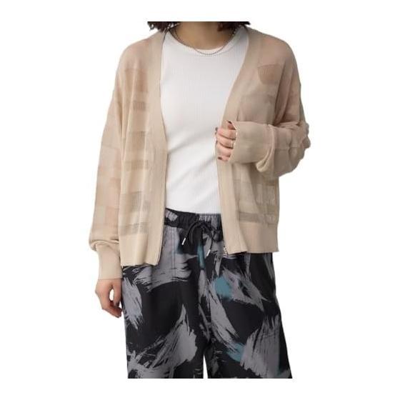 [AZUL by moussy] Sheer Zip Up Cardigan Women s 250IAB70-2811