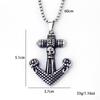 Necklace Vintage Anchor Viking Like Nautical Sailing Cross Pendant