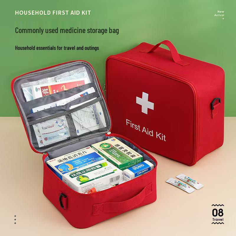 Large Capacity Portable First Aid and Medicine Storage Crossbody Bag