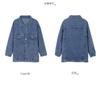 Women's Versatile Loose Denim Jacket - 2025 Spring/Autumn Retro High Street Style, Plus Size Available.