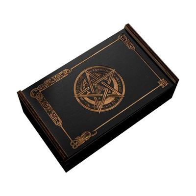 Push Pull Tarot Cards Storage Box Wood Tarot Card Storage Case Portable Card Container Astrologys Trinkets Box Enduring