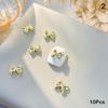 10Pcs 3D Bow Tie Ribbon Shaped Alloy Nail Accessories Gold Multi-Designs Nail Art Jewelry  Decorations Manicure Charm