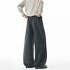 Loose diagonal cut deconstruction sweatpants men's sports trousers high street autumn new retro casual wide-leg scimitar American cotton