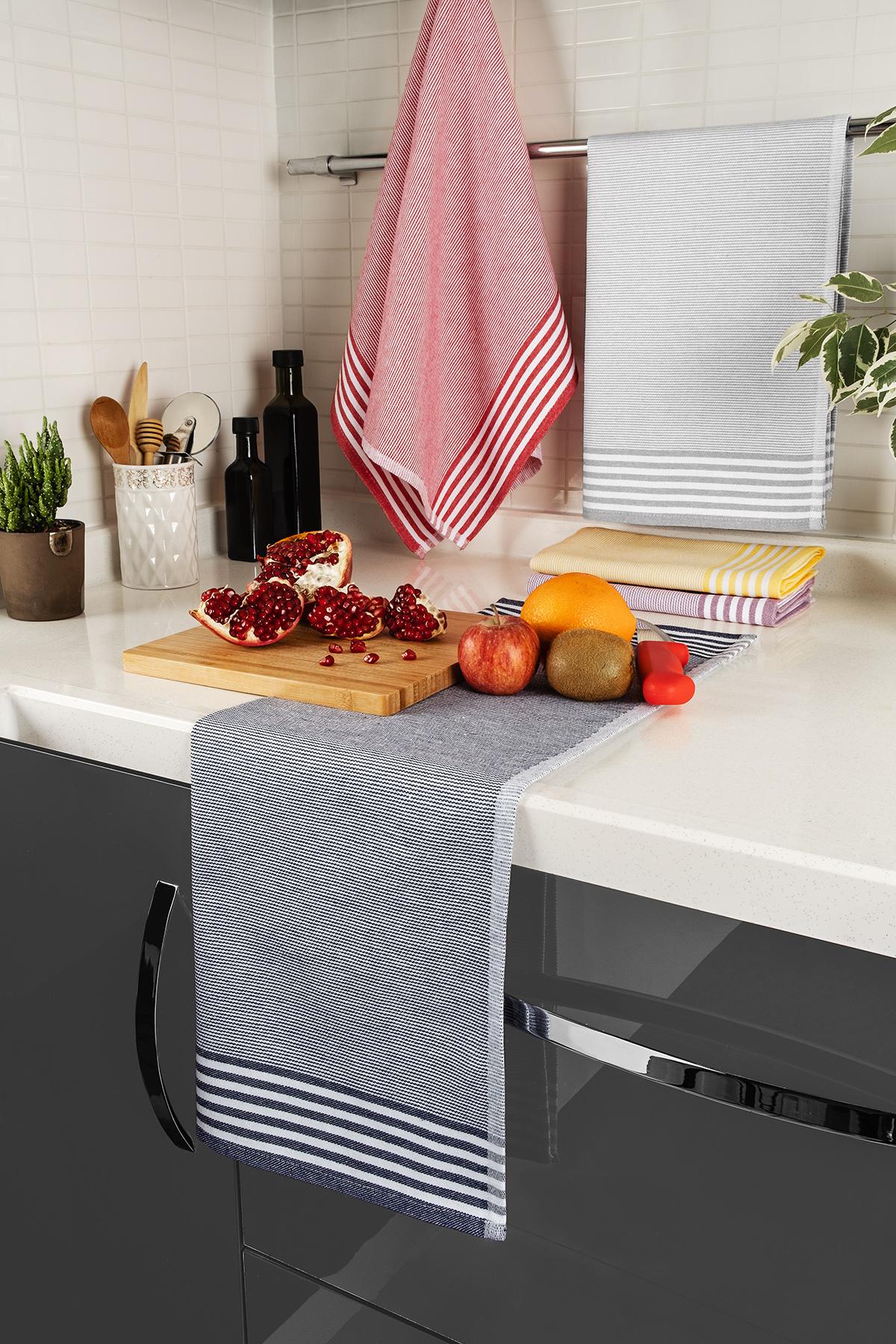 

Набір кухонних рушників Sevilla із 5 сірих кухонних рушників