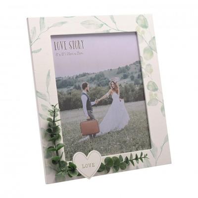 Love Story 'Our Love Story' White Frame with Leaves - 8 X 10