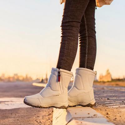 New +30% Wool Women Snowboots More Warm Winter Shoes Non-Slip Waterproof Men’s Snow Boots Big Size 36-45 Outdoor Shoes