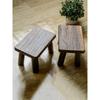 Modern Minimalist Solid Wood Stool, Small Square Low Bench, Home Shoe Changing Stool for Entryway Living Room Tea Table