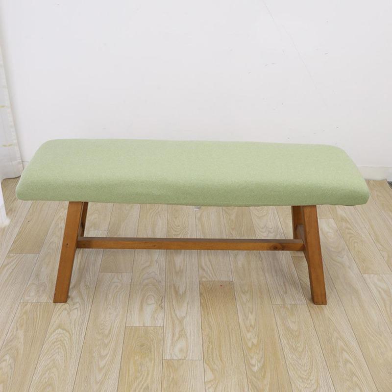 Footstool Cover Solid Color Stool CaseLong Bench Cover Piano Bench Slipcover Chair Cover Universal Elastic Multi-color Seat Case
