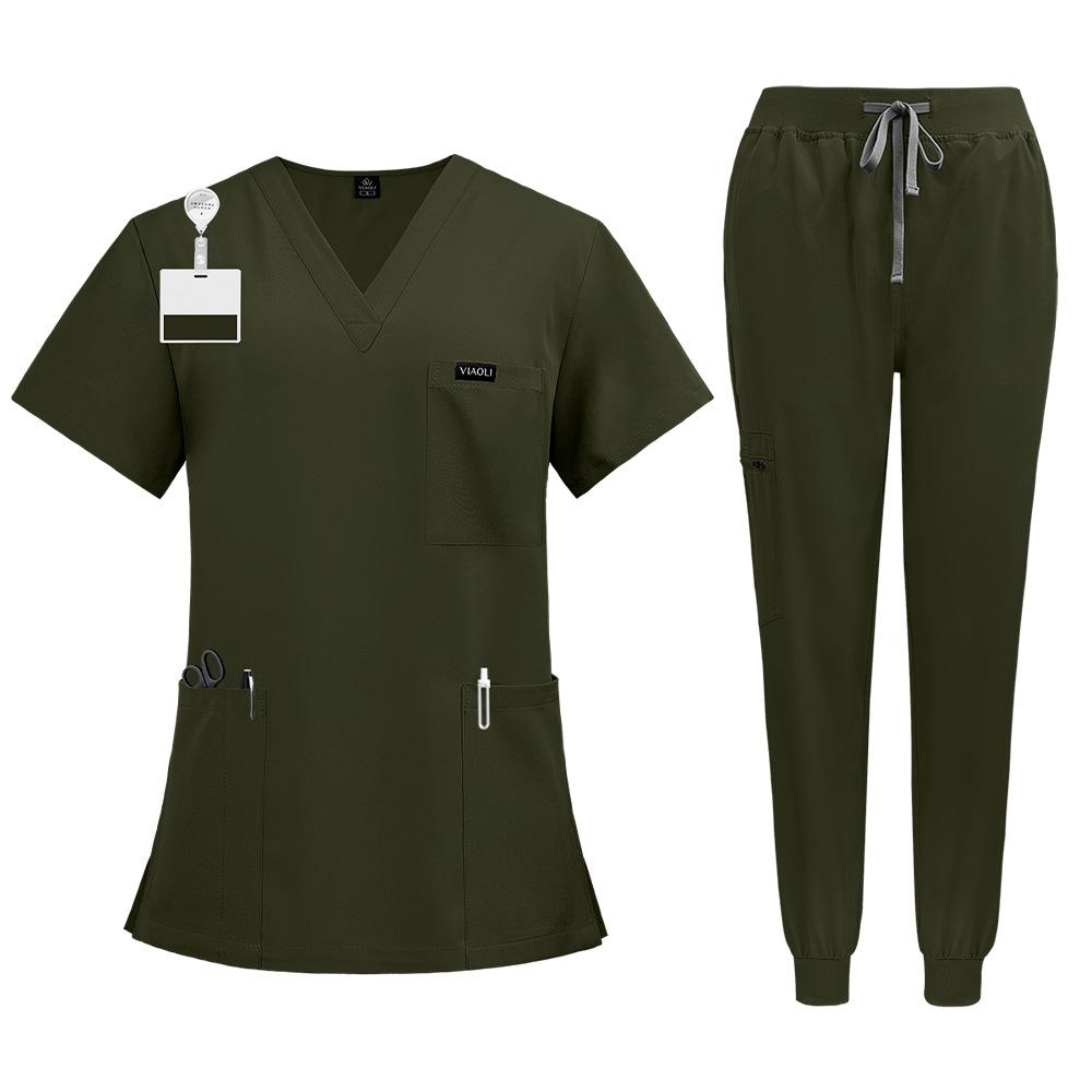 Doctor Nurse Medical Uniforms Shirt Scrubs Women Jogger Set Hospital Accessories Operating Room Surgical Gowns Mens Workwear